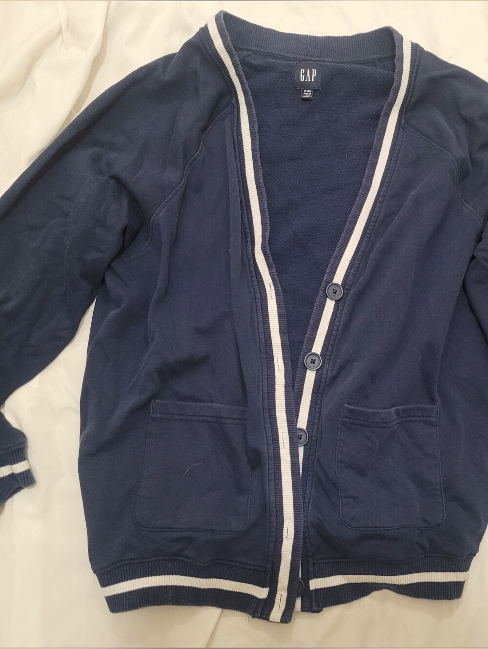 GAP Men's Navy Button-Front Cardigan Jacket